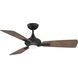 Mykonos 3 52 inch Oil Rubbed Bronze and Barn Wood with Barn Wood Blades Downrod Ceiling Fan in 2700K, Oil Rubbed Bronze Barn Wood
