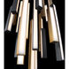 Chaos LED 26 inch Black and Aged Brass Multi-Light Pendant Ceiling Light in 21, 26in., Black Aged Brass/Black