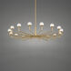 Glammis LED 33 inch Vintage Brass Chandelier Ceiling Light
