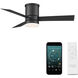 Axis 44 inch Matte Black Flush Mount Ceiling Fan in 2700K