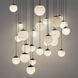 Pisces 25 Light 28 inch Black Pendant Ceiling Light