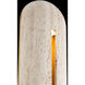 Clog LED 22 inch Beige Travertine and Aged Brass Outdoor Wall Light in 3000K