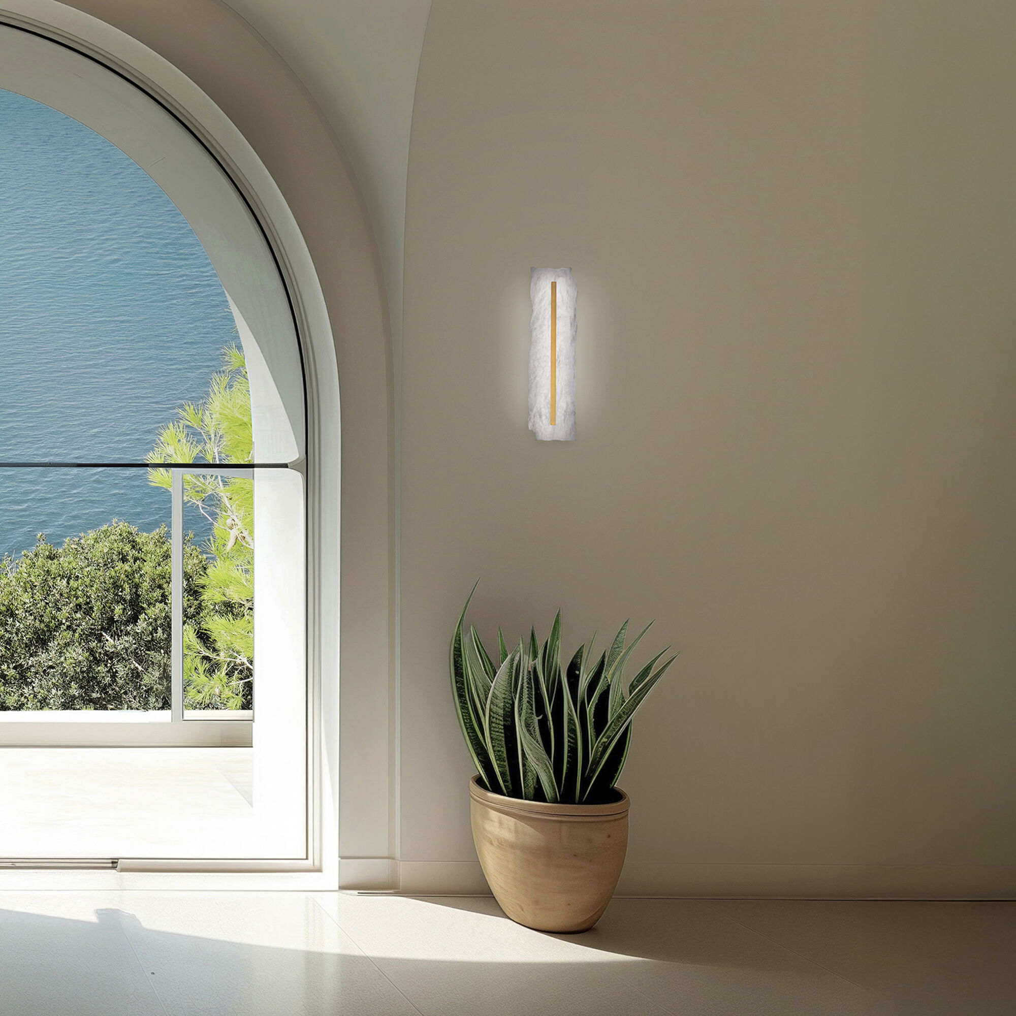 Taffeta Indoor Wall Lighting in Aged Brass