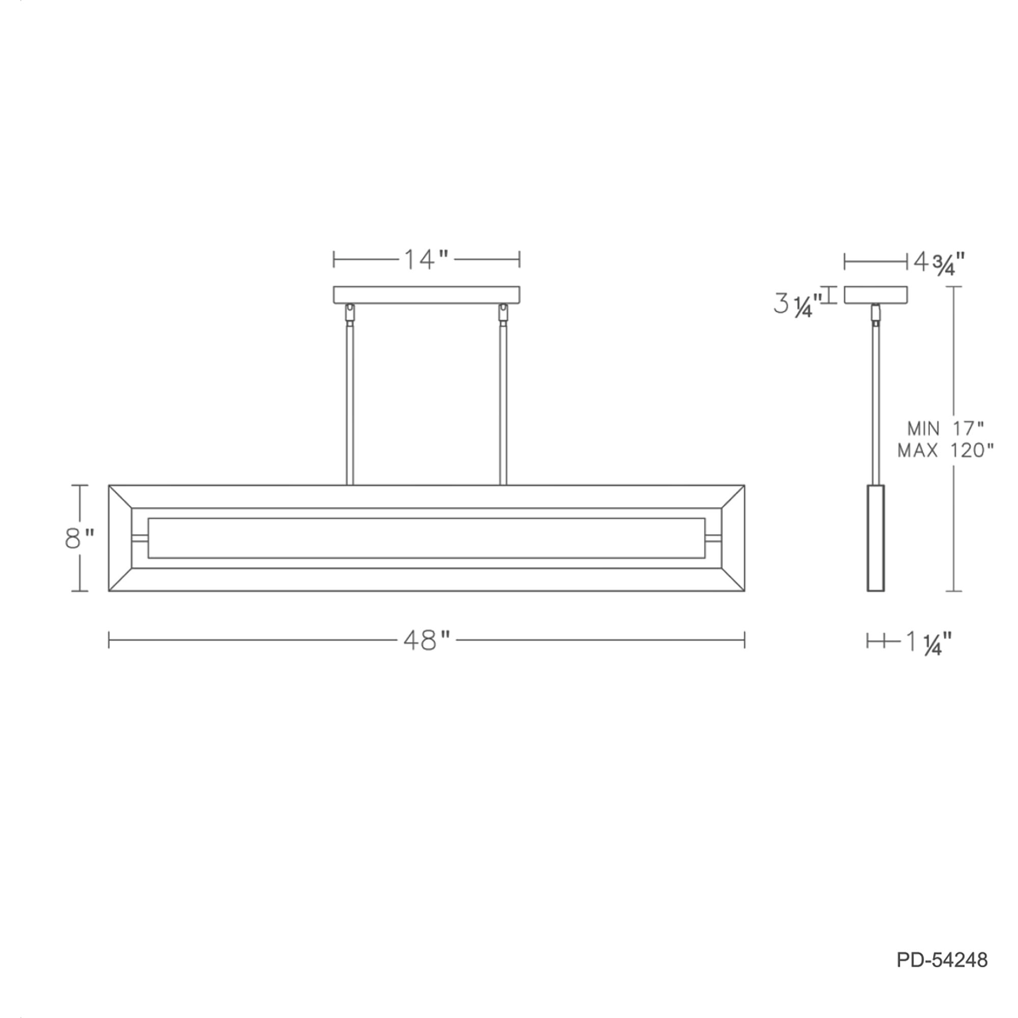 Equilibrium Linear Pendant Ceiling Light