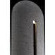 Clog LED 22 inch Bassalt Stone and Black Outdoor Wall Lighting in 4000K