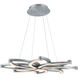 Bloom LED 32 inch Brushed Aluminum Chandelier Ceiling Light