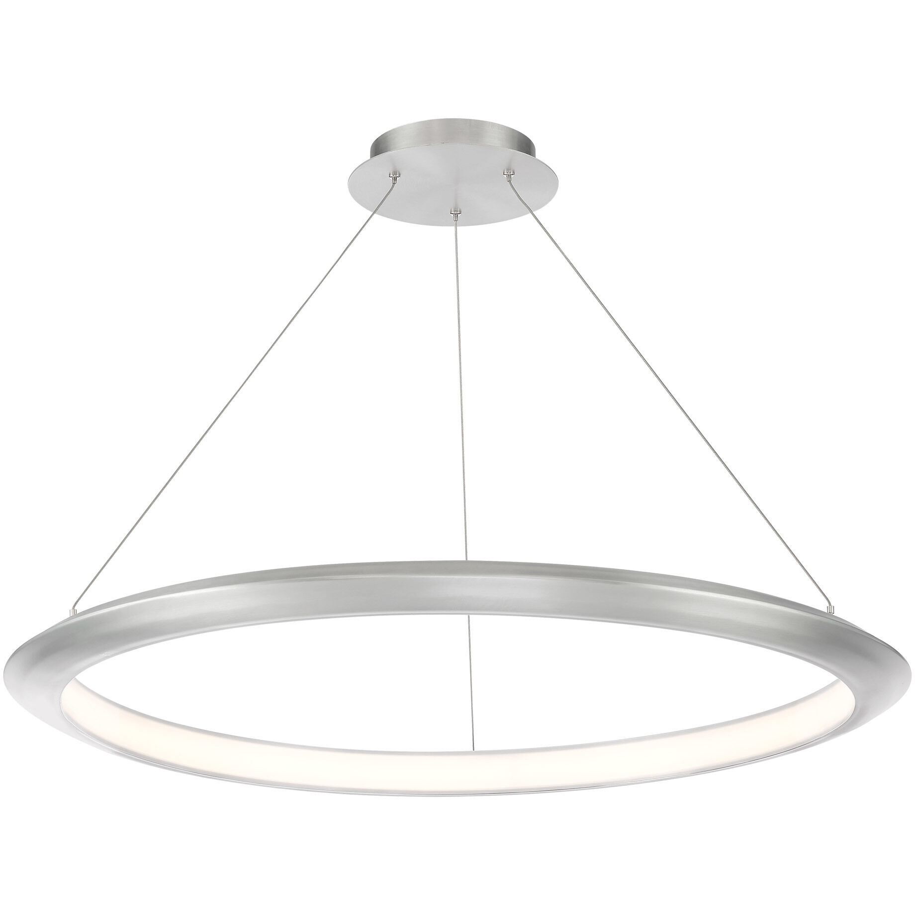 The Ring LED 36 inch Brushed Aluminum Chandelier Ceiling Light in 3500K, 36in.
