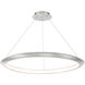 The Ring LED 36 inch Brushed Aluminum Chandelier Ceiling Light in 3500K, 36in.