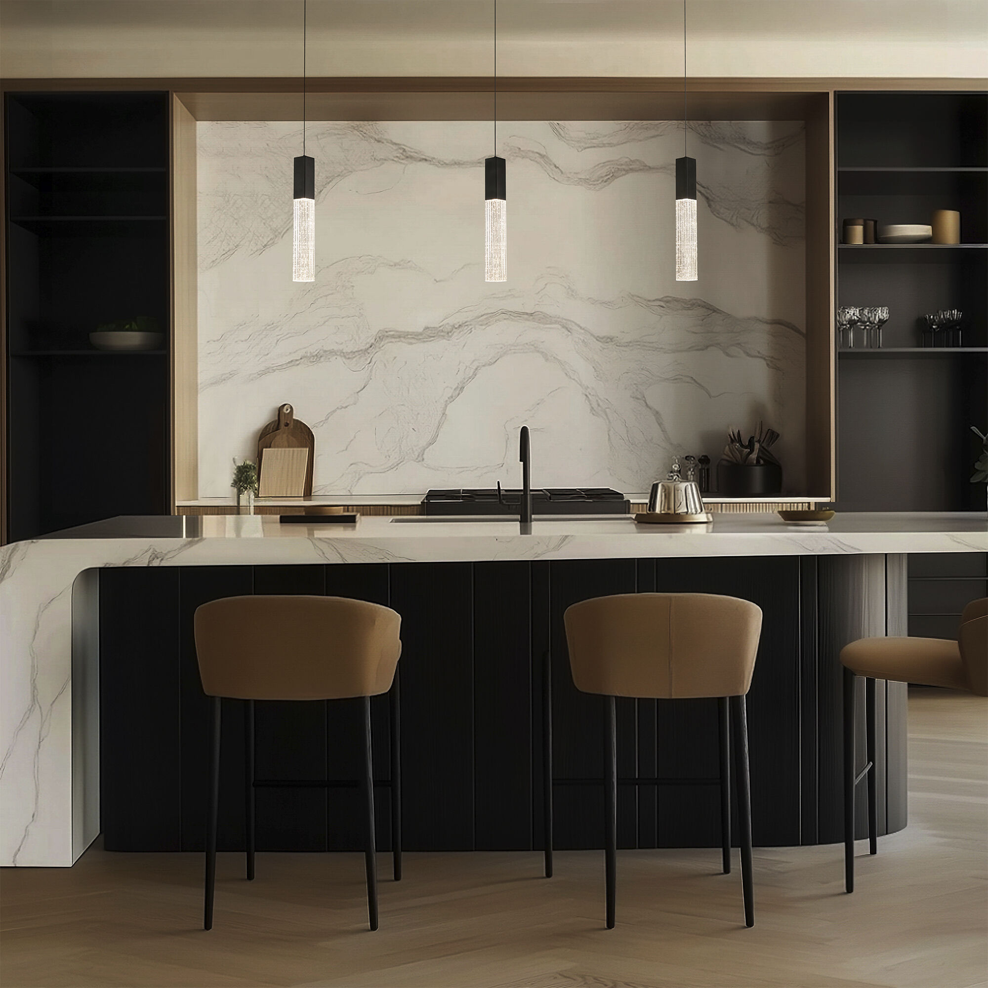 Cinema LED 2 inch Black Indoor Hanging Lighting Ceiling Light in 2700K