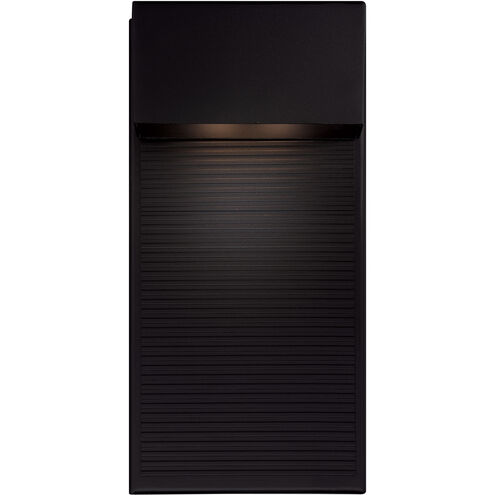 Hiline LED 12 inch Black Outdoor Wall Light in 12in.