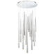 Cascade LED 26 inch Polished Nickel Multi-Light Pendant Ceiling Light in 21, Round, 28in.
