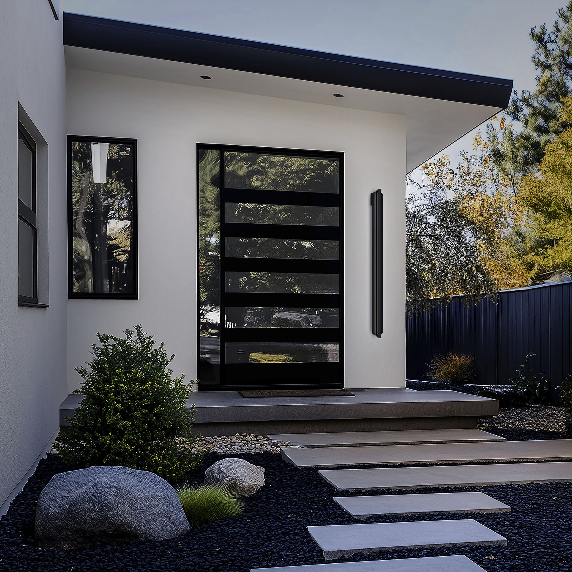 Krimp LED 60 inch Black Outdoor Wall Lighting