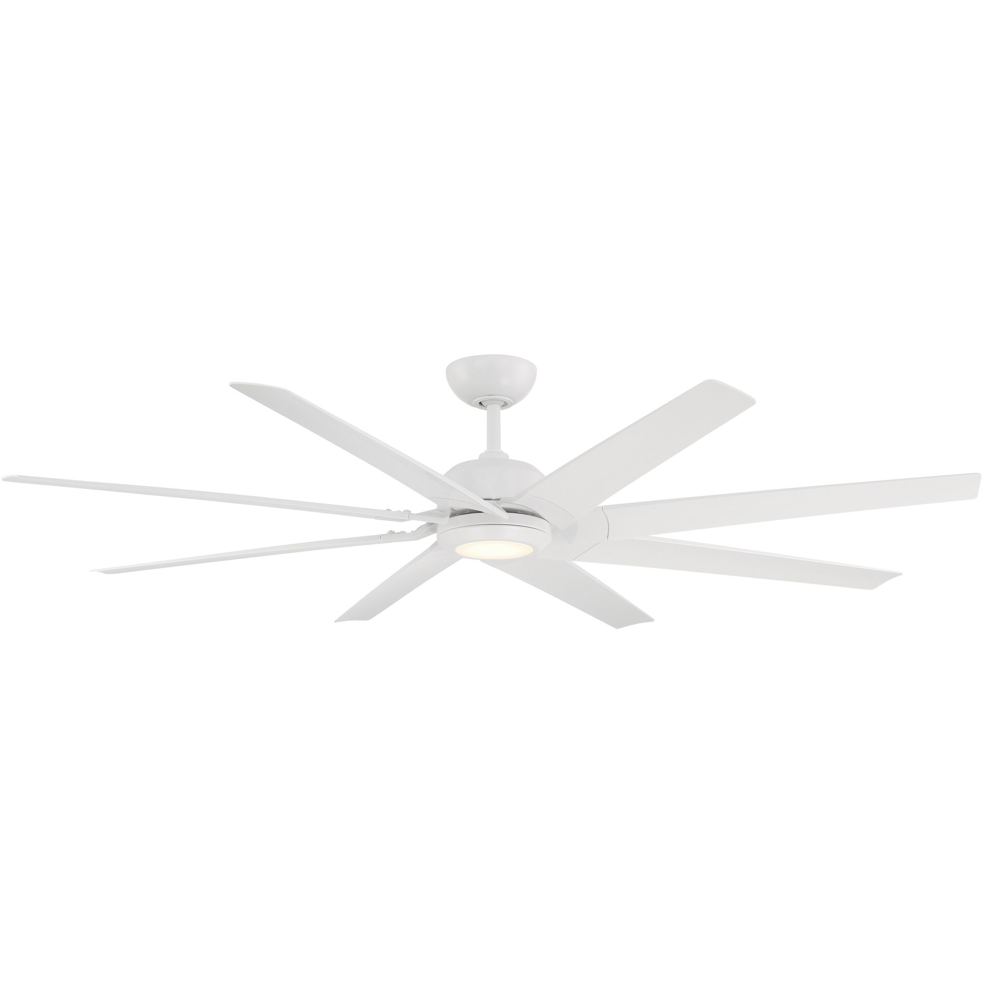 Roboto XL 70 inch Matte White Downrod Ceiling Fan in 3500K