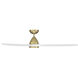 Skylark 62 inch Soft Brass and Matte White with Matte White Blades Downrod Ceiling Fan in Soft Brass Matte White
