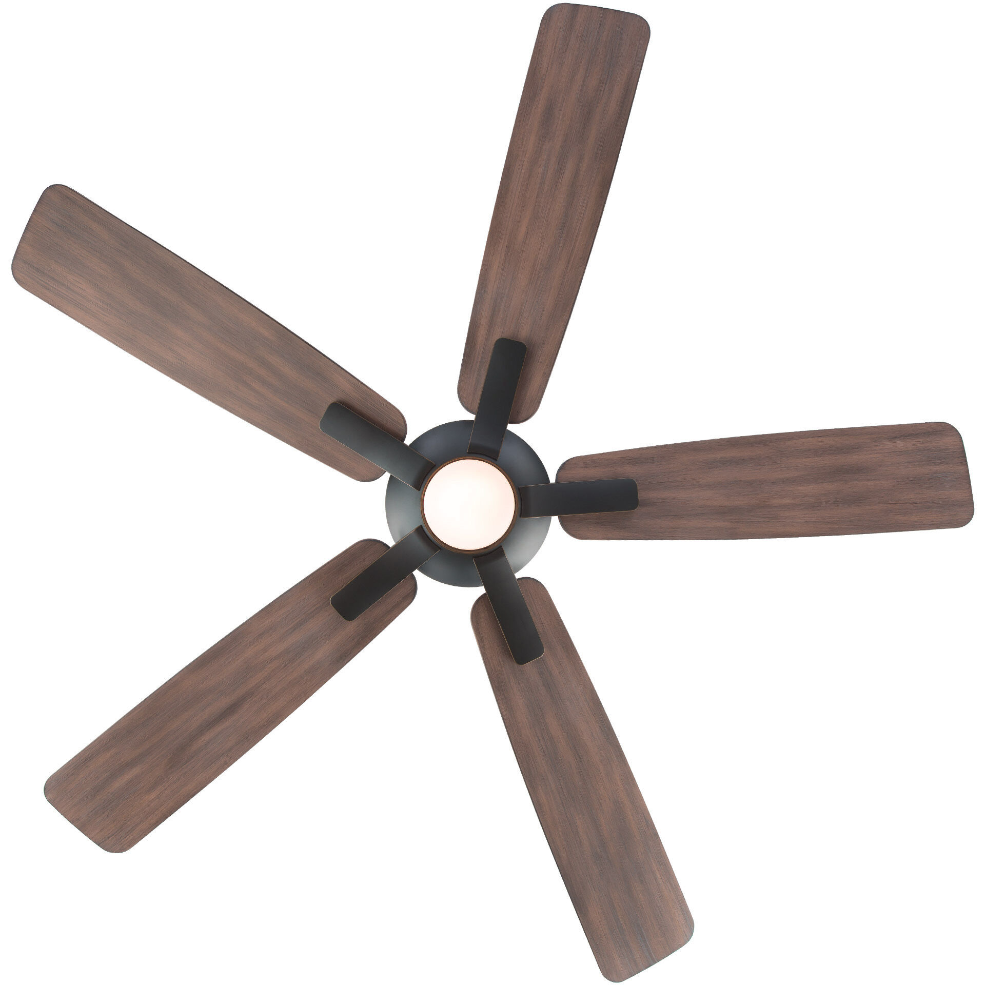 Mykonos 5 60 inch Oil Rubbed Bronze and Barn Wood with Barn Wood Blades Downrod Ceiling Fan in 2700K, Oil Rubbed Bronze Barn Wood