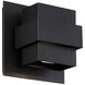 Pandora LED 7 inch Black Outdoor Wall Light in 7in.
