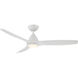 Skylark 54 inch Matte White Downrod Ceiling Fan