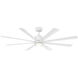 Size Matters 65 inch Matte White Downrod Ceiling Fan