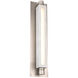 Stanchion Indoor Wall Lighting in White Marble and Brushed Nickel