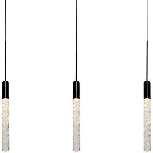Magic LED 5.5 inch Black Multi-Light Pendant Ceiling Light in 3, Linear