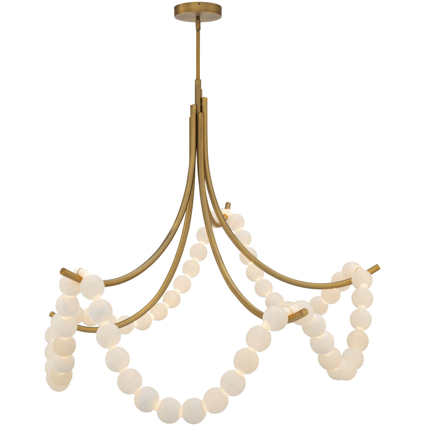 Parel 1 Light 46 inch Aged Brass Pendant Ceiling Light