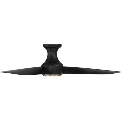 Corona 52 inch Brushed Nickel Matte Black with Matte Black Blades Flush Mount Ceiling Fan in 2700K