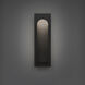 Cadey LED 24 inch Basalt Stone and Black Outdoor Wall Light