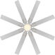 Renegade 52 inch Brushed Nickel Titanium with Titanium Blades Downrod Ceiling Fan in 2700K