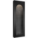 Cadey LED 19.25 inch Basalt Stone and Black Outdoor Wall Light