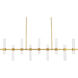 Cinaplex LED 56.5 inch Aged Brass Linear Pendant Ceiling Light