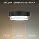 Kind LED 8 inch Black Flush Mount Ceiling Light in 3500K