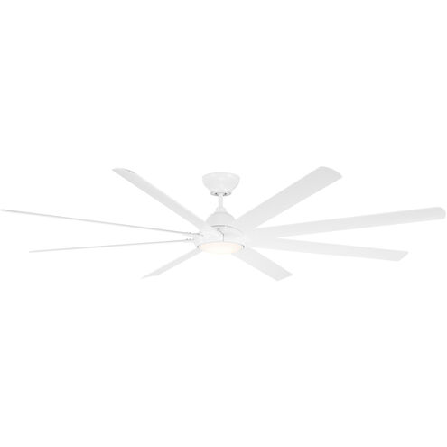 Hydra 96 inch Matte White Downrod Ceiling Fan in 3000K