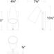 Stylus LED 5.63 inch Black and Gold Reading Light Wall Light