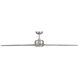 Roboto XL 70 inch Brushed Nickel Downrod Ceiling Fan in 3000K