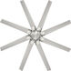 Roboto XL 70 inch Brushed Nickel Downrod Ceiling Fan