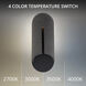 Clog LED 22 inch Basalt Stone and Black Outdoor Wall Light in 3500K, Bassalt Stone and Black