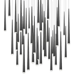 Cascade 41 Light 36 inch Black Multi-Light Pendant Ceiling Light