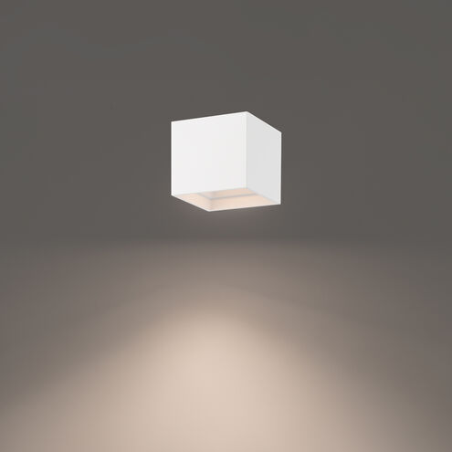 Kube 1 Light 5 inch White Outdoor Flush Mount in 3000K