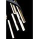 Harmonix LED 24 inch Black and Aged Brass Chandelier Ceiling Light in 24in.