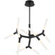 Kryptonite LED 32 inch Black Chandelier Ceiling Light in 32in.