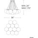 Cosmic LED 36 inch Brushed Nickel Multi-Light Pendant Ceiling Light in 12