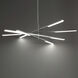 Stacked LED 48 inch Brushed Aluminum Chandelier Ceiling Light