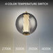 Swirly LED 5.9 inch Smoke Glass and Aged Brass Mini-Pendant Ceiling Light in 3000K