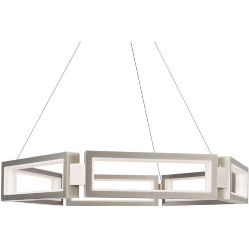 Mies 6 Light 36 inch Brushed Nickel Chandelier Ceiling Light