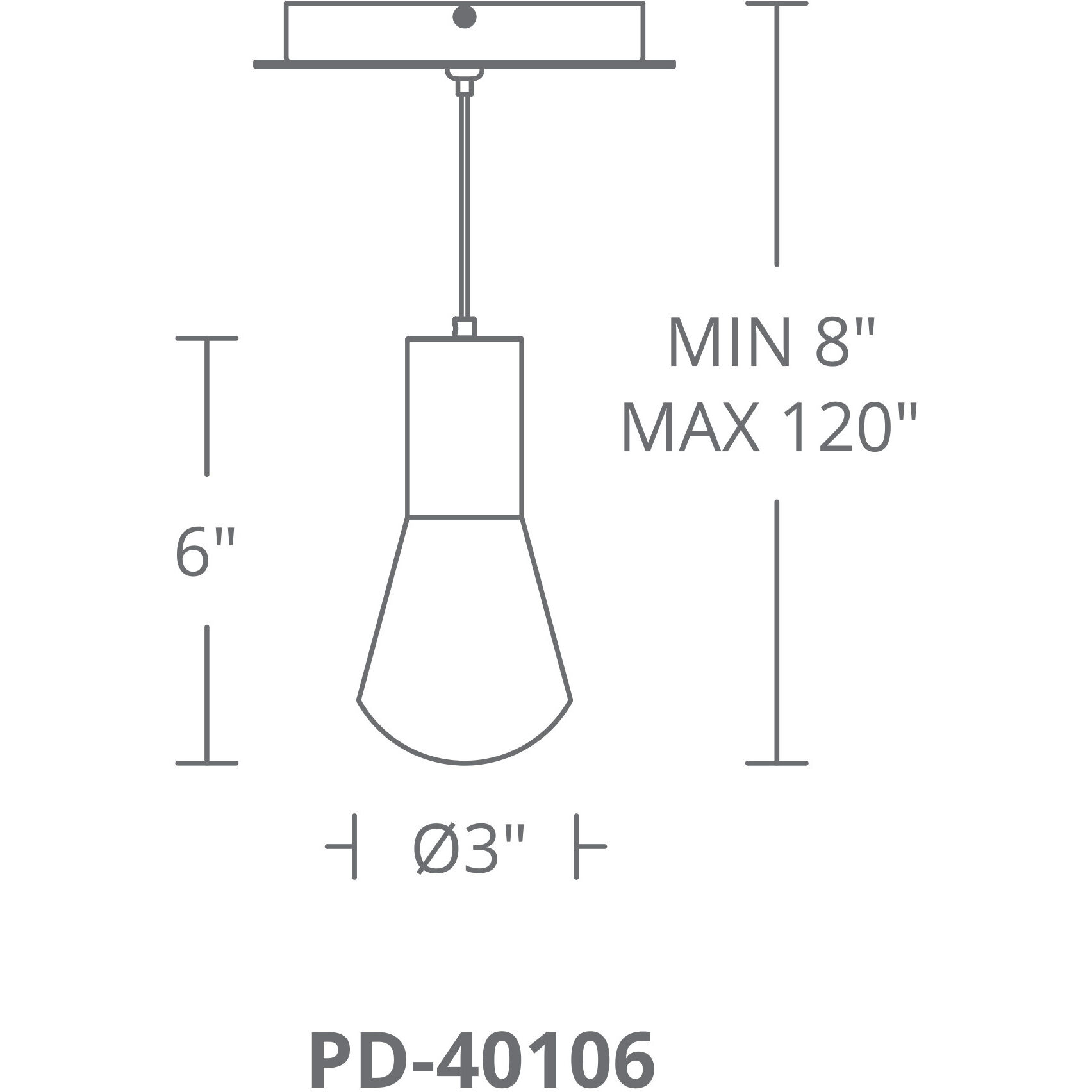 Plum LED 15 inch Black Mini Pendant Ceiling Light