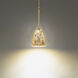 Helios LED 10 inch Aged Brass and Gold Leaf Mini-Pendant Ceiling Light