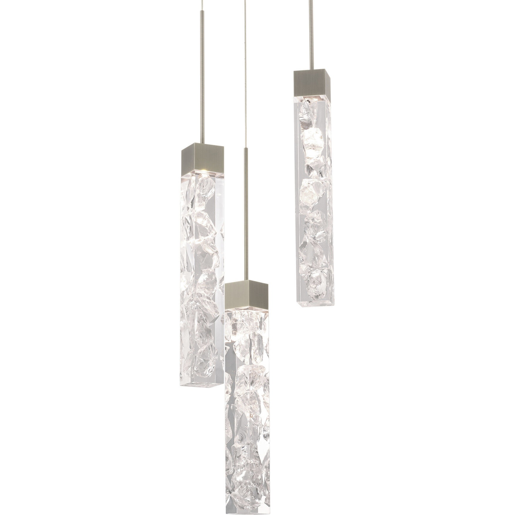 Minx 3 Light 12 inch Antique Nickel Multi-Light Pendant Ceiling Light