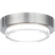 Kind LED 8 inch Stainless Steel Flush Mount Ceiling Light in 3000K