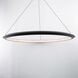 The Ring LED 48 inch Black Chandelier Ceiling Light in 3000K, 48in.