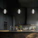 Swirly LED 5.9 inch Smoke Glass and Brushed Nickel Mini-Pendant Ceiling Light in 3500K